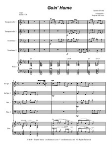 Teil II (Largo): For brass quartet and piano - alternate version by Antonín Dvořák