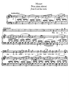 Non siate ritrosi: Klavierauszug mit Singstimmen by Wolfgang Amadeus Mozart