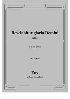 Communio in vigilia Nativitatis Domini, K.284: E flat minor by Johann Fux