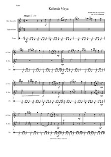 Kalenda Maya: For alto recorder, cor anglais and drum by Raimbaut de Vaqueiras