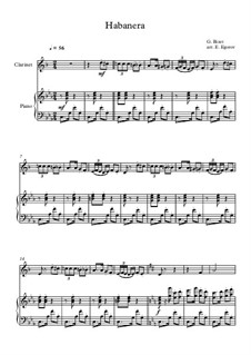 10 Easy Classical Pieces for Clarinet and Piano Vol.2: Habanera by Johann Sebastian Bach, Henry Purcell, Georges Bizet, Ludwig van Beethoven, Edvard Grieg, Alexander Porfiryevich Borodin, Pjotr Tschaikowski, Franz Xaver Gruber