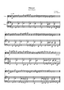 10 Easy Classical Pieces for Viola and Piano Vol.2: Minuet (In G Major) by Johann Sebastian Bach, Henry Purcell, Georges Bizet, Ludwig van Beethoven, Edvard Grieg, Alexander Porfiryevich Borodin, Pjotr Tschaikowski, Franz Xaver Gruber