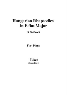 Nr.9 in Es-Dur, S.244: Für Klavier by Franz Liszt