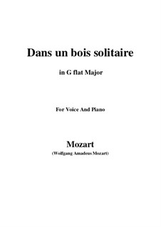 Dans un bois, K.308: G flat Major by Wolfgang Amadeus Mozart