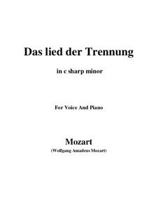 Trennungslied, K.519: C sharp minor by Wolfgang Amadeus Mozart