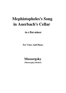 Lied des Mephistopheles in Auerbachs Keller (Lied vom Floh): E flat minor by Modest Mussorgski