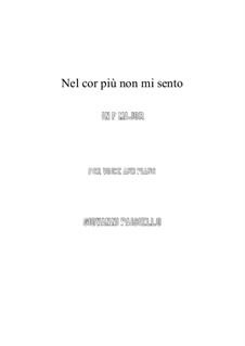 La bella molinara. Nel cor più non mi sento, R 1.76: F-Dur by Giovanni Paisiello