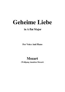 Geheime Liebe, K.150: A flat Major by Wolfgang Amadeus Mozart