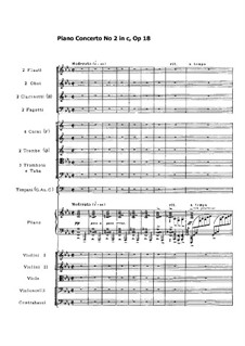 Klavierkonzert Nr.2 in c-Moll, Op.18: Vollpartitur by Sergei Rachmaninoff