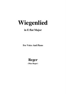 Wiegenlied: E flat Major by Max Reger