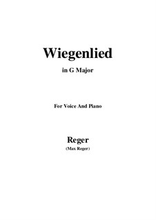Wiegenlied: G Major by Max Reger