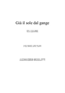 Gia' il sole dal Gange: A-Dur by Alessandro Scarlatti