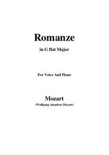 In Mohrenland gefangen: G flat Major by Wolfgang Amadeus Mozart