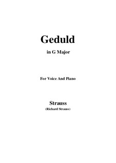 No.5 Geduld: G Major by Richard Strauss