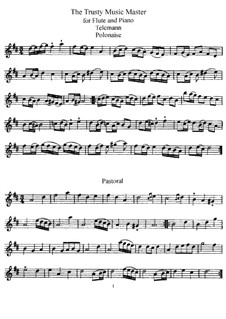 The Trusty Music Master for Flute and Piano: Solostimme by Georg Philipp Telemann