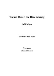 No.1 Traum Durch die Dämmerung: D Major by Richard Strauss