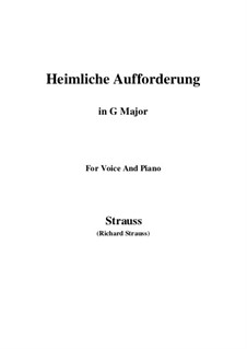 No.3 Heimliche Aufforderung: G Major by Richard Strauss