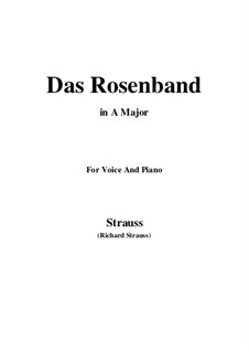 No.1 Das Rosenband: A-Dur by Richard Strauss