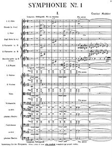 Sinfonie Nr.1 in D-Dur 'Der Titan': Partitur by Gustav Mahler