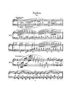 Schmetterlinge, Op.2: Für Klavier by Robert Schumann