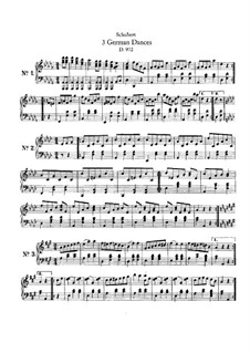 Drei deutsche Tänze, D.972: Für einen Interpreten by Franz Schubert