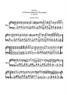 Zwölf deutsche Tänze und fünf Ecossaises, D.420, D.529 No.4-8: Für einen Interpreten by Franz Schubert