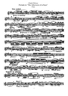 Prélude à l'après-midi d'un faune (Vorspiel zum Nachmittag eines Faunes), L.86: Bearbeitung für Flöte and Klavier – Solo Stimme by Claude Debussy