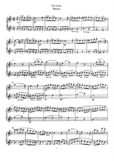 Presto für zwei Flöten: Presto für zwei Flöten by François Devienne