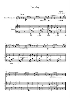 10 Easy Classical Pieces for Tenor Saxophone and Piano Vol.3: Wiegenlied by Edward MacDowell, Johann Strauss (Sohn), Johannes Brahms, Georg Friedrich Händel, Felix Mendelssohn-Bartholdy, Robert Schumann, Muzio Clementi, Giuseppe Verdi, Anton Rubinstein, Johan Halvorsen