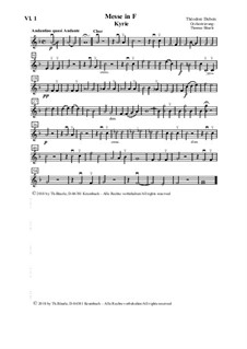 Orchestermaterial zu 'Messe in F': Violine I by Théodore Dubois