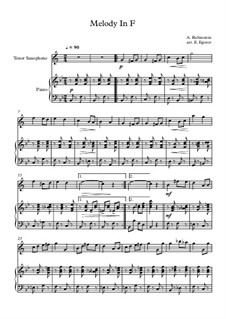 10 Easy Classical Pieces for Tenor Saxophone and Piano Vol.3: Melody In F by Edward MacDowell, Johann Strauss (Sohn), Johannes Brahms, Georg Friedrich Händel, Felix Mendelssohn-Bartholdy, Robert Schumann, Muzio Clementi, Giuseppe Verdi, Anton Rubinstein, Johan Halvorsen