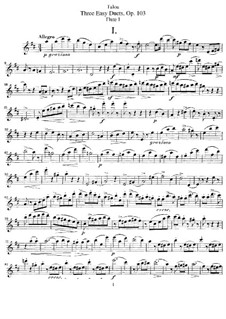 Drei leichte Duos für zwei Flöten, Op.103: Flötenstimme I by Jean-Louis Tulou