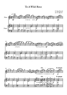 10 Easy Classical Pieces for Flute and Piano Vol.3: To A Wild Rose by Edward MacDowell, Johann Strauss (Sohn), Johannes Brahms, Georg Friedrich Händel, Felix Mendelssohn-Bartholdy, Robert Schumann, Muzio Clementi, Giuseppe Verdi, Anton Rubinstein, Johan Halvorsen