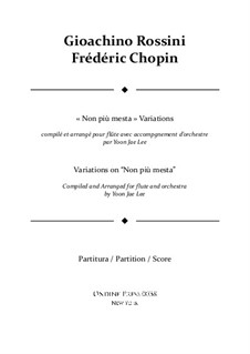 Variations on 'Non piu mesta' for Flute and Orchestra: Vollpartitur by Gioacchino Rossini, Frédéric Chopin