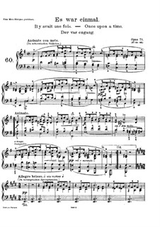 Lyrische Stücke, Op.71: No.1 Once Upon a Time by Edvard Grieg