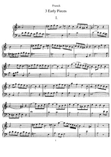Drei frühen Stücken: Für Klavier by César Franck