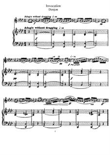 Invocation for Flute and Piano: Vollpartitur by Johannes Donjon