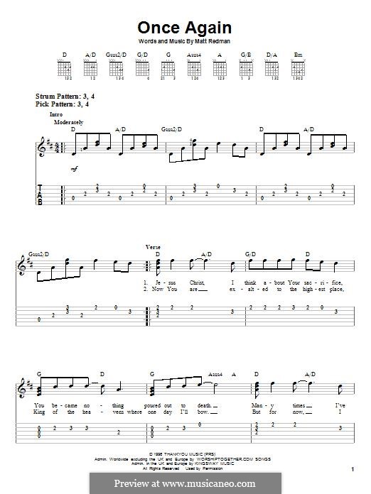 Once Again: Für Gitarre mit Tabulatur by Matt Redman