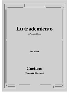 Lu trademiento...: F minor by Gaetano Donizetti