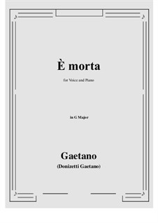 E Morta: E minor by Gaetano Donizetti