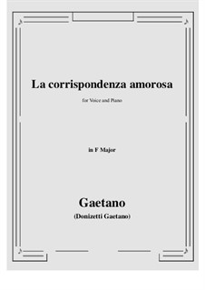 La corrispondenza amorosa: F-Dur by Gaetano Donizetti
