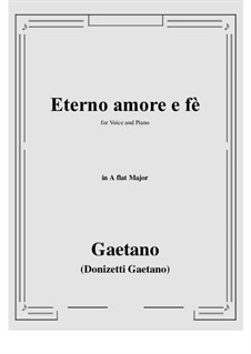 Eterno amore e fè: A flat Major by Gaetano Donizetti