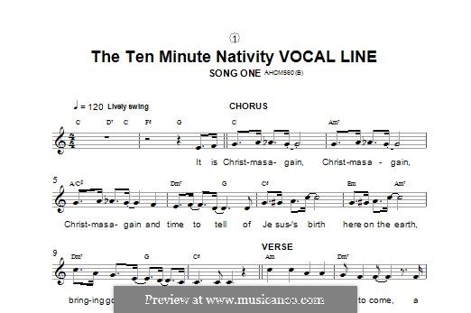Song One / Instrumental Introduction (from The Ten Minute Nativity): Melodische Linie by Alison Hedger