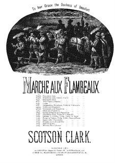 Marche aux flambeaux: Für zwei Klaviere, achthändig – Stimmen für Klavier I by Scotson Clark