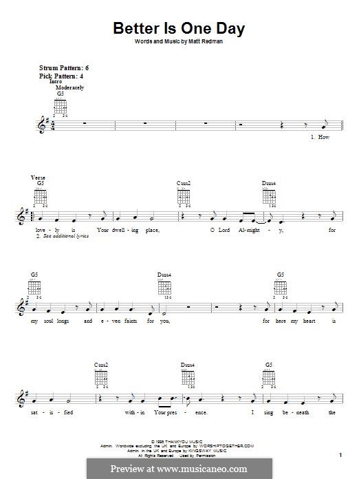 Better Is One Day: Für Gitarre by Matt Redman