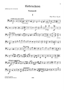 Streichquartett 'Hebraikon', Op.14: Cellostimme by Jean Paul Ertel