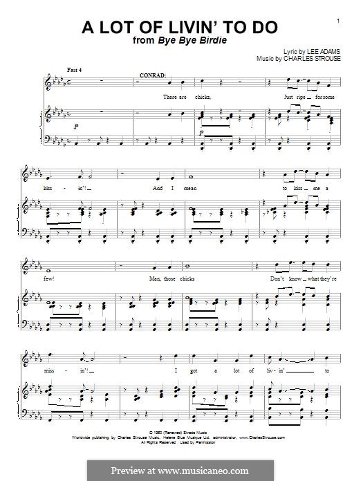 A Lot of Livin' To Do: Für Violine und Klavier by Charles Strouse