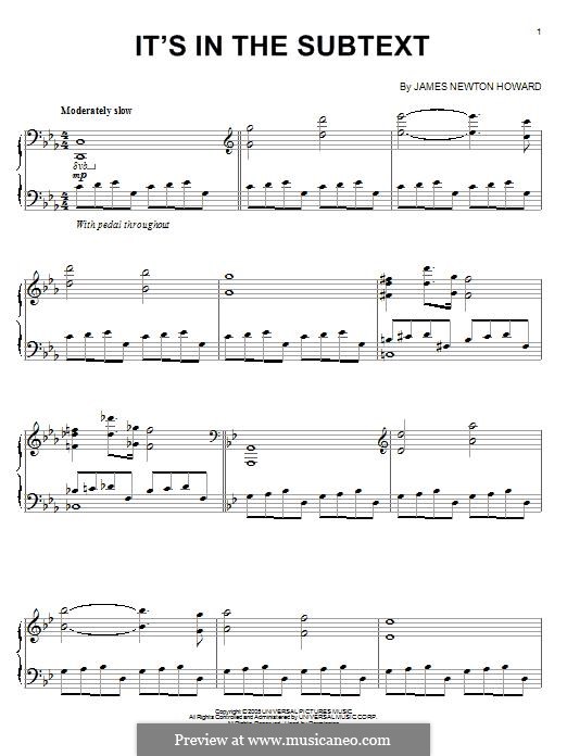 It's In The Subtext: It's In The Subtext by James Newton Howard