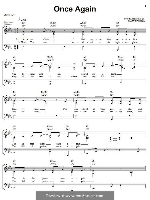 Once Again: Für Stimme und Klavier (oder Gitarre) by Matt Redman