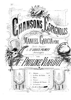 Chansons espagnoles: Klavierauszug mit Singstimmen by Manuel del Populo Vicente Rodriguez Garcia